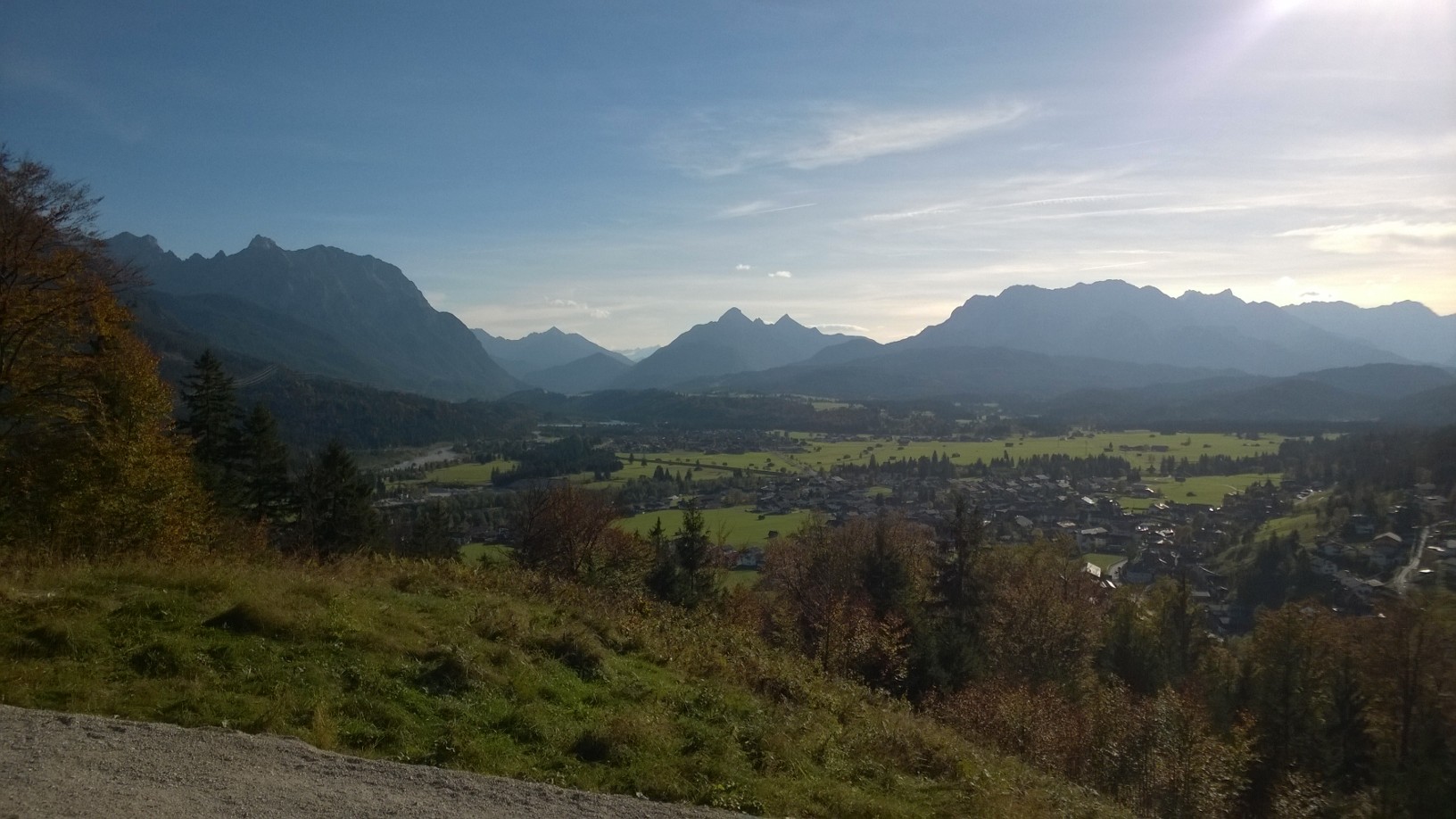 Blick Richtung Krün von der Maxhütte in Wallgau